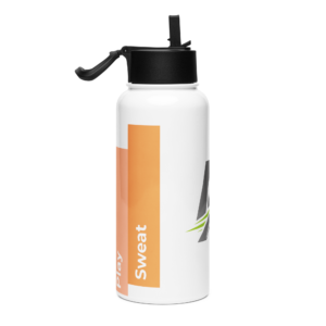 padel tennis vip stainless steel water bottle with a straw lid