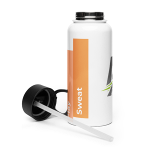 padel tennis vip stainless steel water bottle with a straw lid